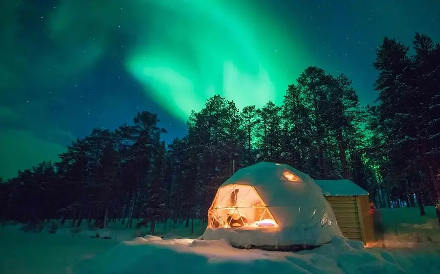 Glamping Finland Northern Lights Tour